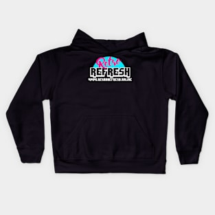 Classic Retro Refresh Logo (for dark tee) Kids Hoodie